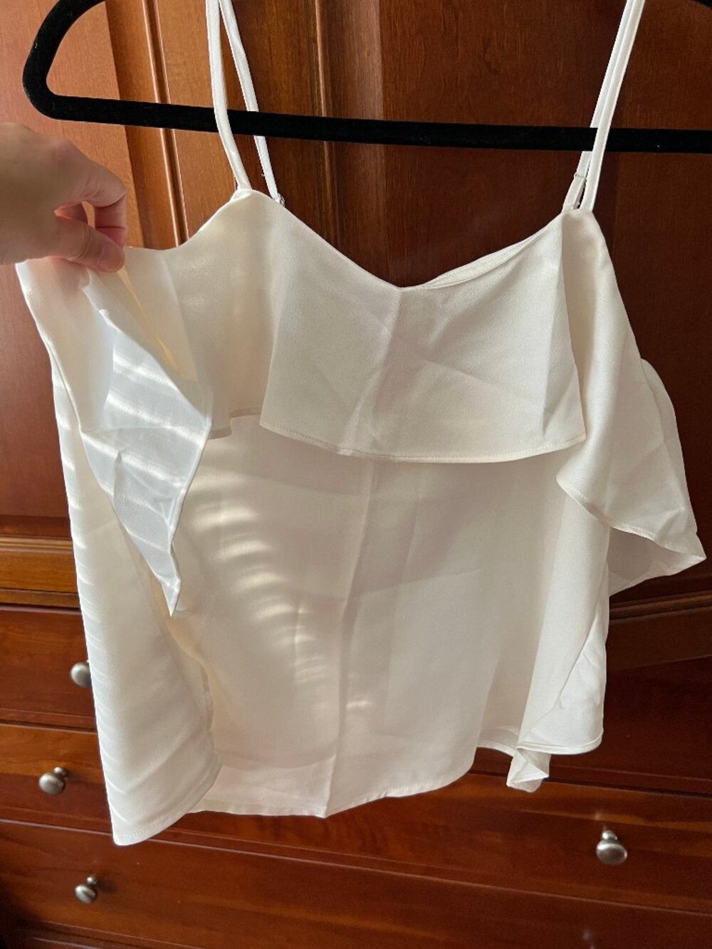 LOFT Ruffle Square Neck Cami (S) - Picture 5 of 12